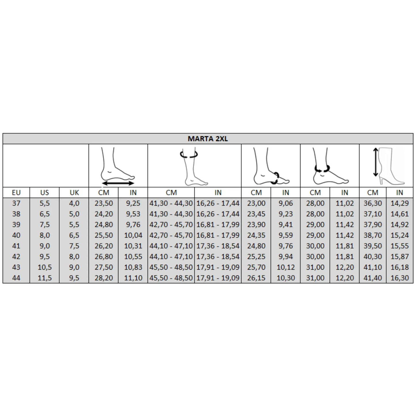 Bottes mollets larges 2XL - Marta