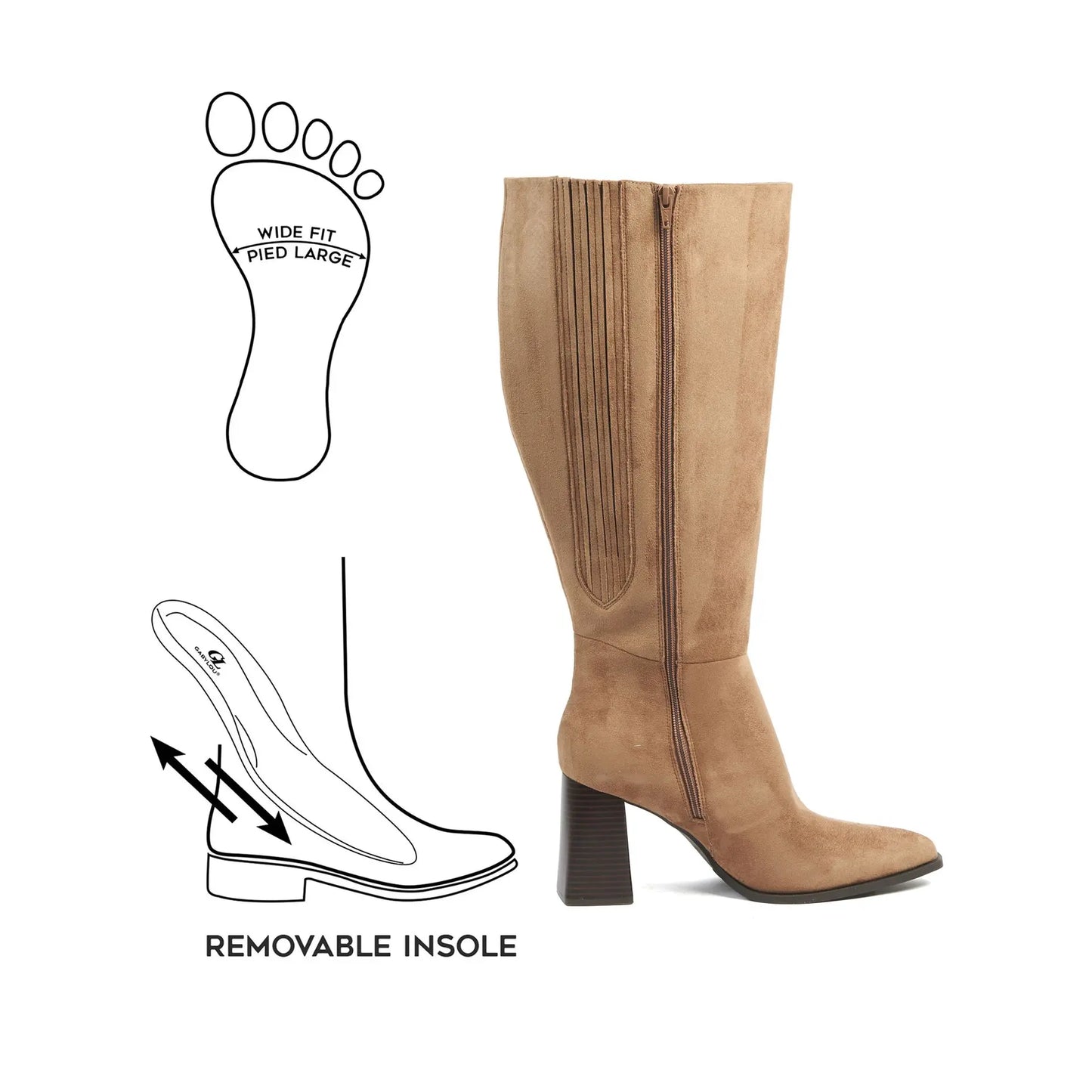 Bottes mollets larges 2XL - Sarah