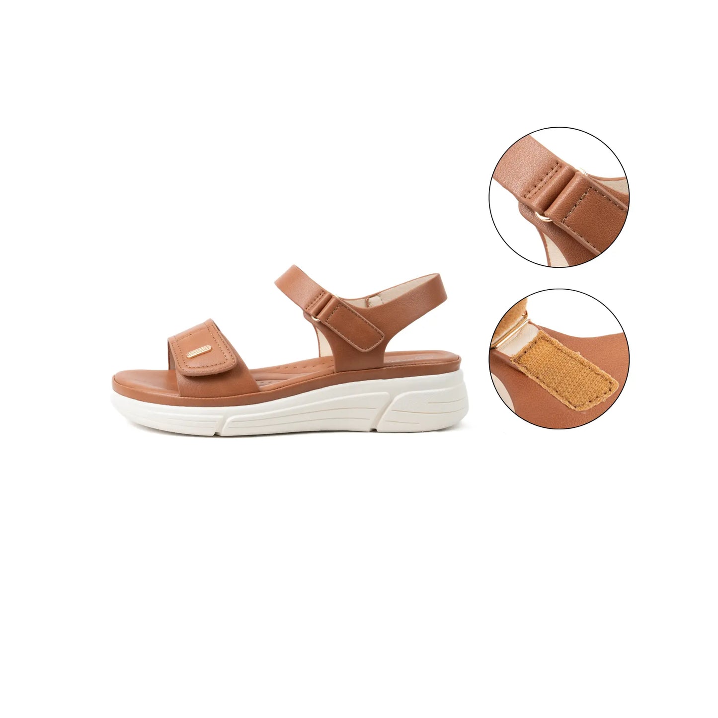 Sandales à bout large ajustables H - Modèle Mia