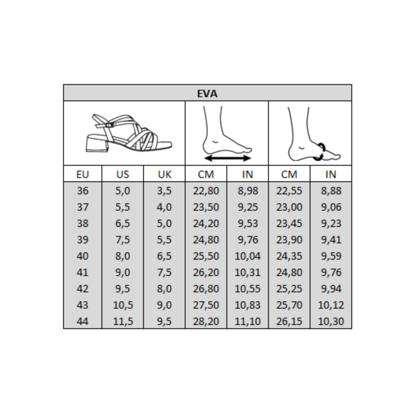 Sandales pieds larges - Modèle Eva