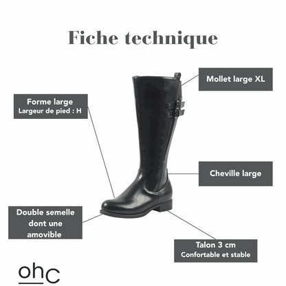 Bottes XL pour mollets larges - Modele Banana
