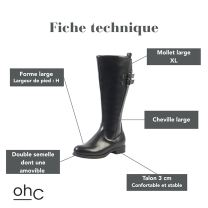 Bottes XL pour mollets larges - Modele Banana