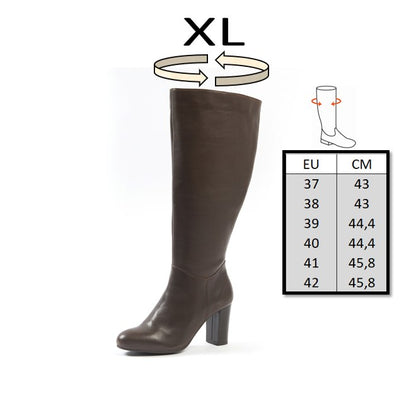 XL laarzen voor brede kuiten - Model Clara