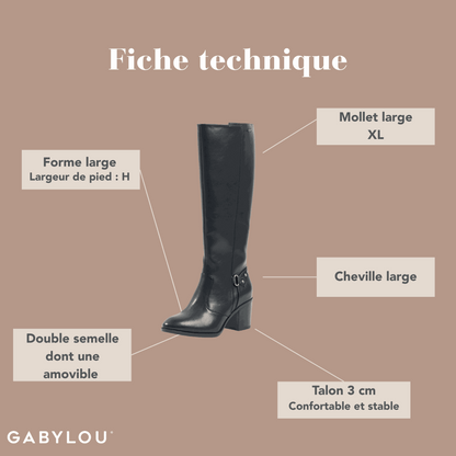 Botas S pantorrillas anchas - Modelo Elea