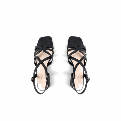 Sandales à talons pieds larges ajustables H - Modele Eva
