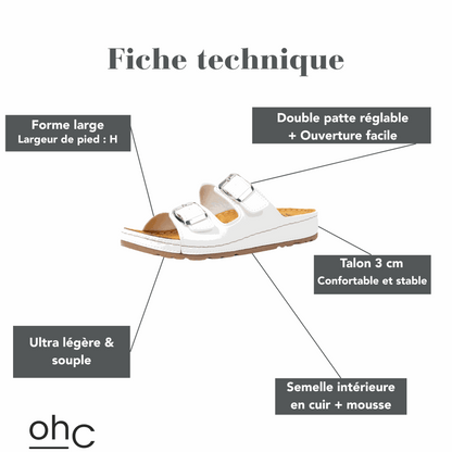 Sandalen mit Weite H für breite Füße - Modell Hibiscus