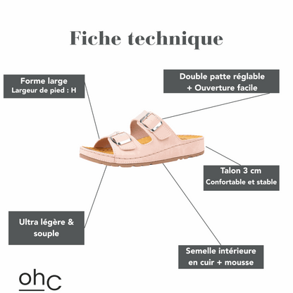 Sandalen mit Weite H für breite Füße - Modell Hibiscus
