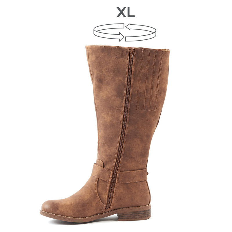 Camel wide calf boots hotsell