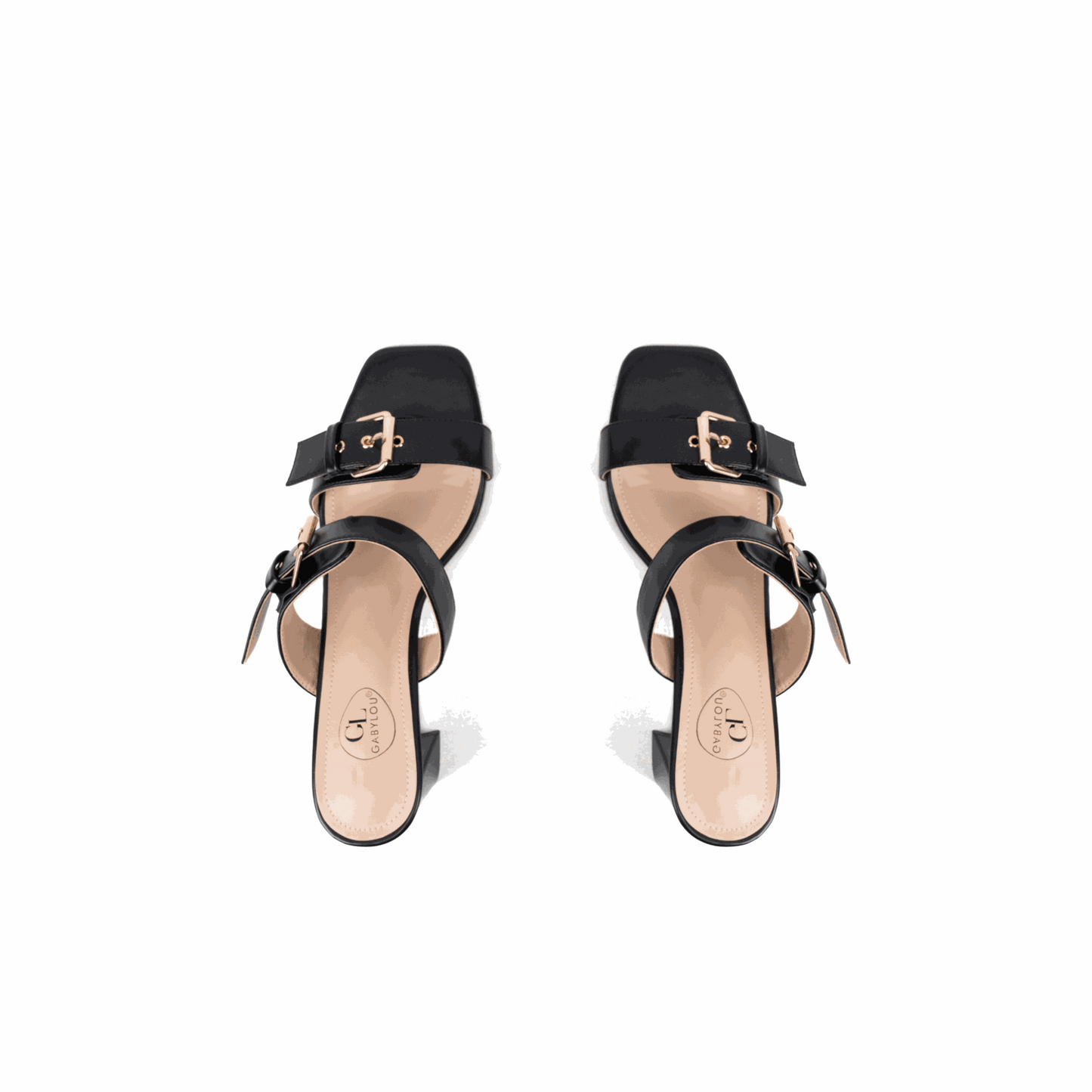 Mules con tacón ancho ajustable en H - modelo Iza