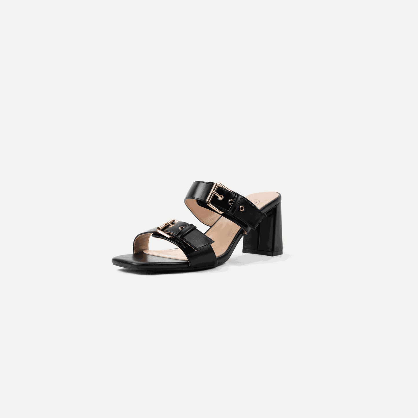 Mules con tacón ancho ajustable en H - modelo Iza