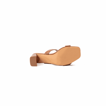 Mules con tacón ancho ajustable en H - modelo Iza