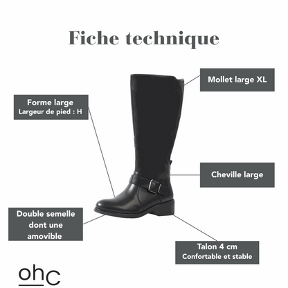 Bottes XL pour mollets larges - Modele Kiwi
