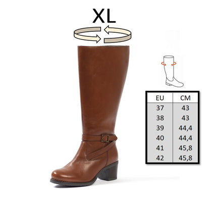 XL laarzen voor brede kuiten - Model Lily