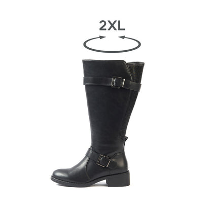 Bottes 2XL pour mollets larges - Modele Litchi