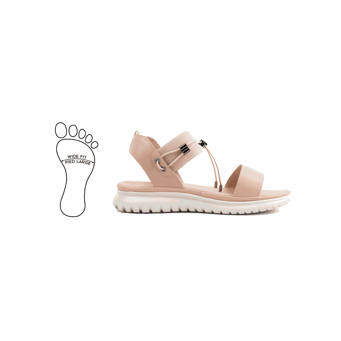 Sandali con plateau H regolabile - Modello Lou