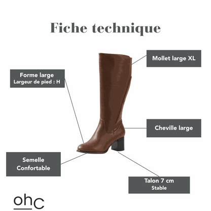 Bottes XL pour mollets larges - Modele Mango