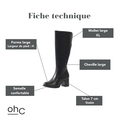 Bottes XL pour mollets larges - Modele Mango