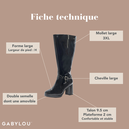Bottes 3XL pour mollets larges - Modele Manon