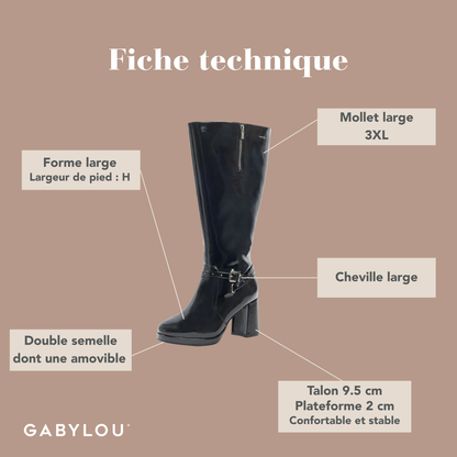 Bottes 3XL pour mollets larges - Modele Manon