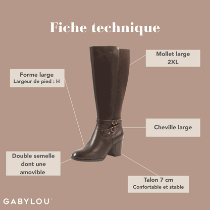 2XL wide calf boots - Marta model