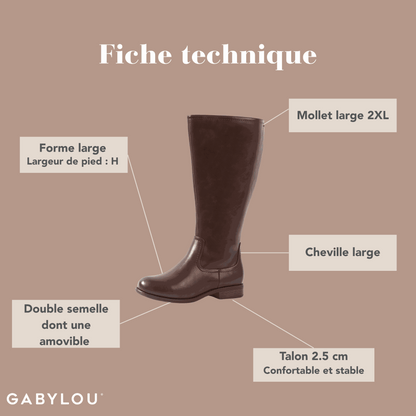 Stiefel 2XL für breite Waden - Modell Melania