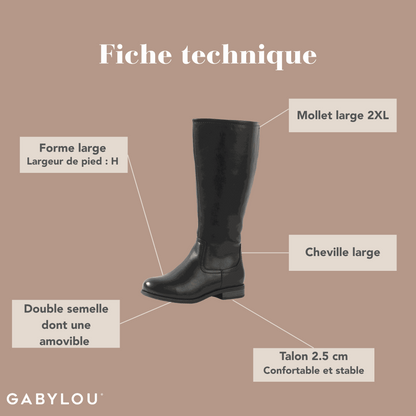 Stiefel 2XL für breite Waden - Modell Melania