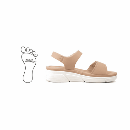 Sandales pieds larges ajustables H - Modele Mia