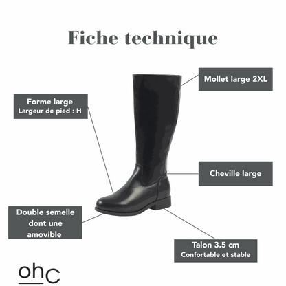Bottes 2XL pour mollets larges - Modele Orange
