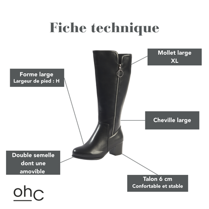 Bottes XL pour mollets larges - Modele Pomelo