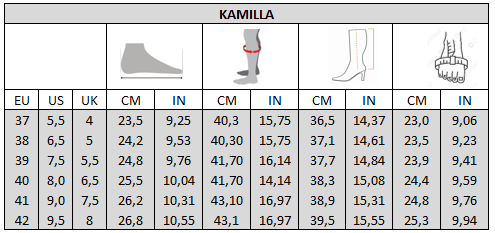 XL laarzen voor brede kuiten - Model Kamilla