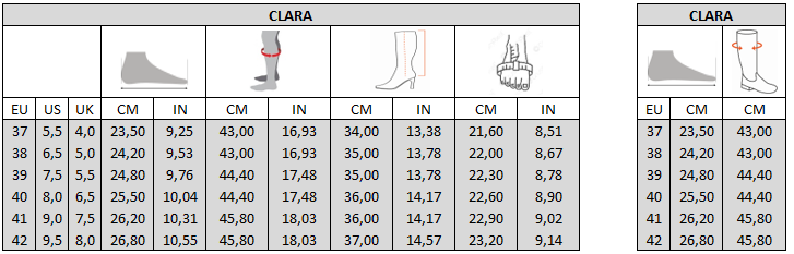 XL laarzen voor brede kuiten - Model Clara