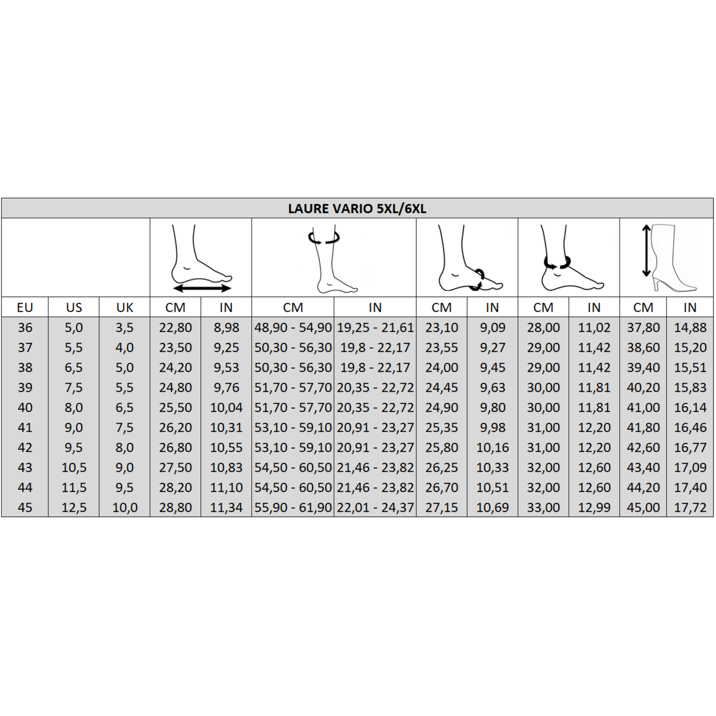 Bottes VARIO 5XL/6XL pour mollets larges - Modele Laure
