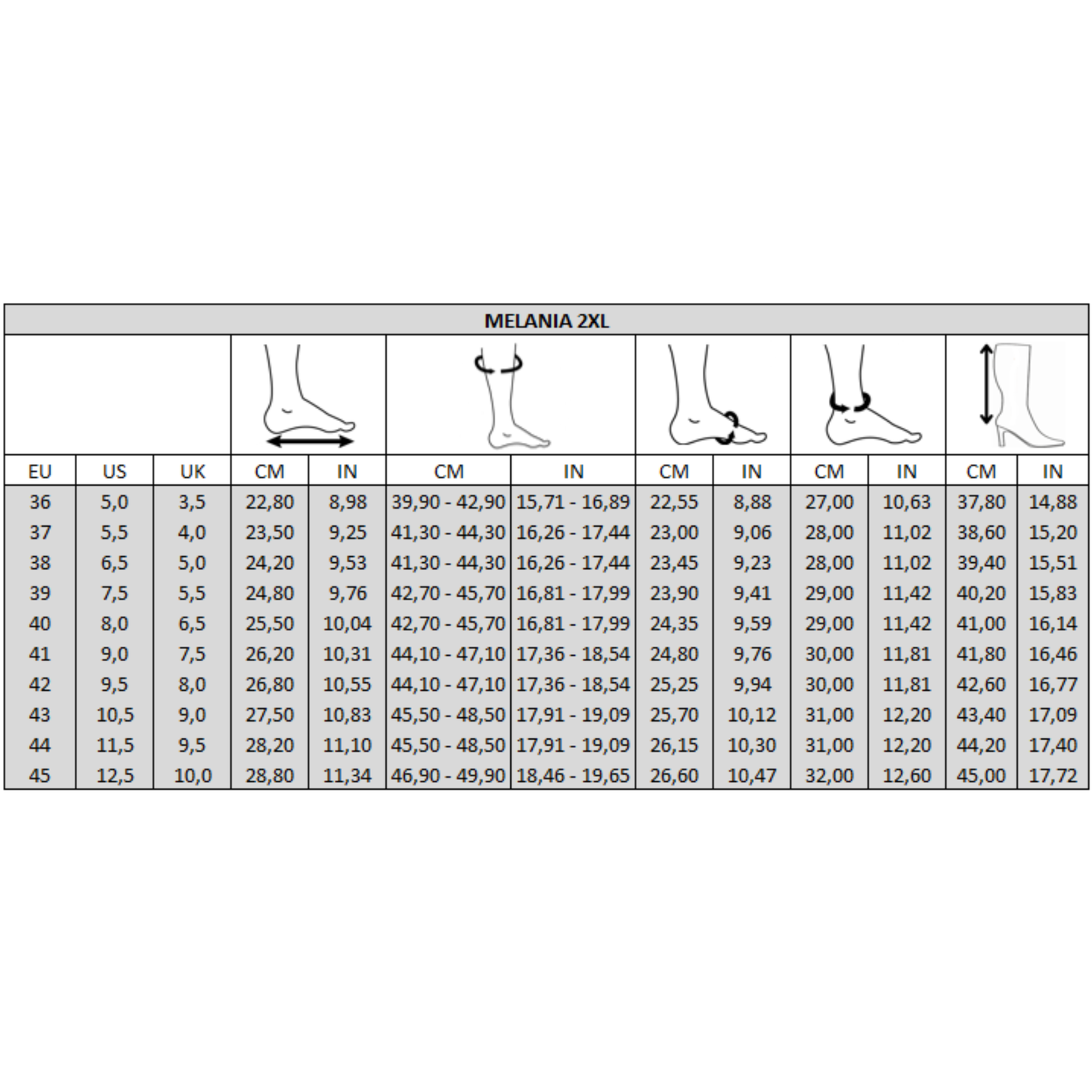 Bottes 2XL pour mollets larges - Modele Melania