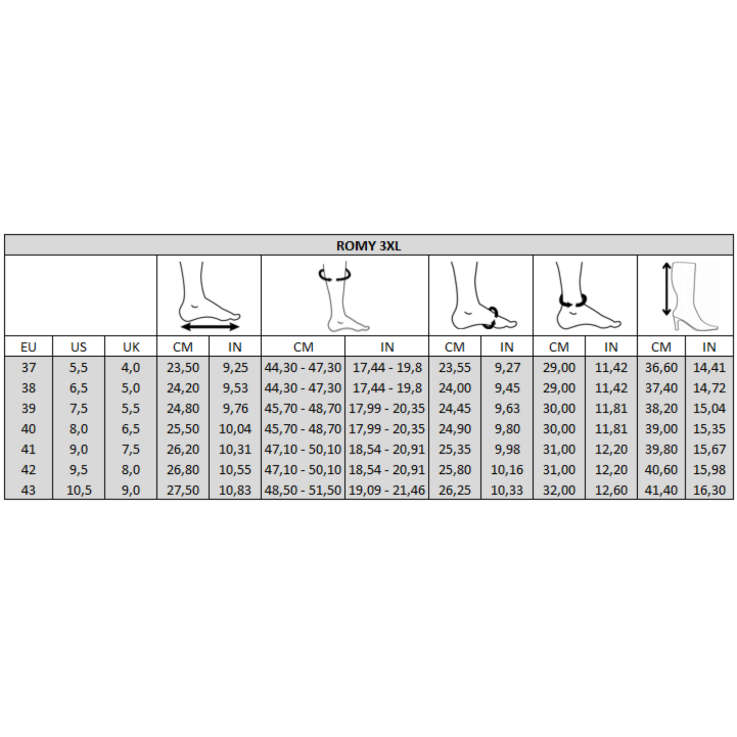 Bottes 3XL pour mollets larges - Modele Romy