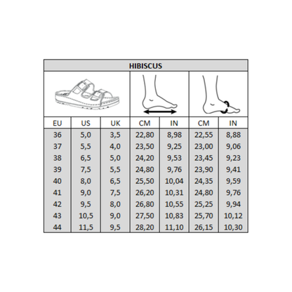 Sandales largeur H pour pieds larges - Modele Hibiscus