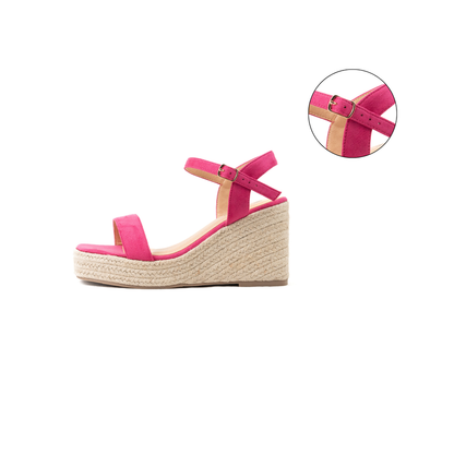 Sandales compensées pieds larges ajustables H - Modele Vic