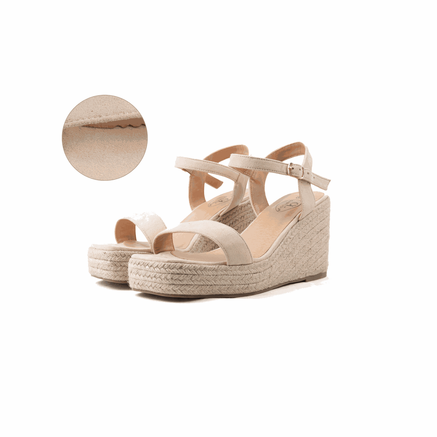 Keil-Sandalen mit verstellbaren breiten Füßen H - Modell Vic