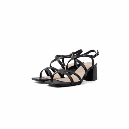 Sandales à talons pieds larges ajustables H - Modele Zoe