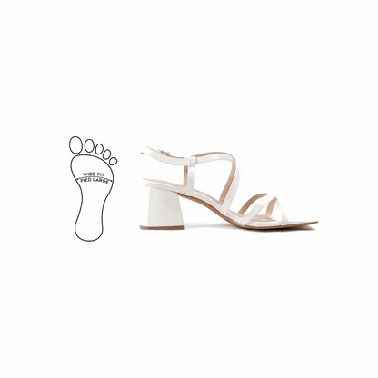 Sandales à talons pieds larges ajustables H - Modele Zoe