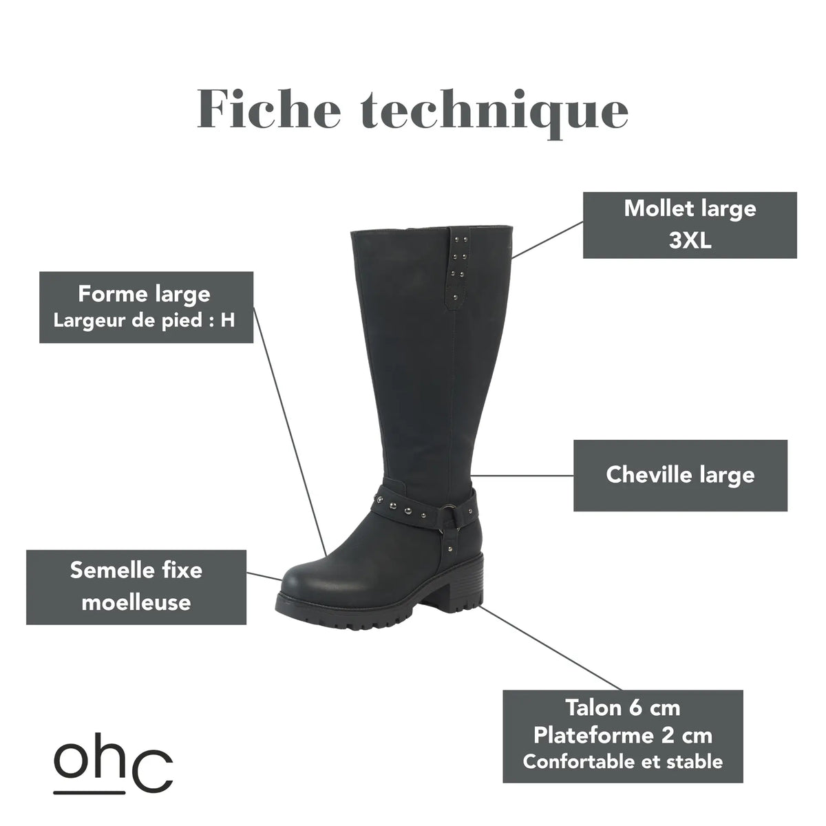 Bottes mollets larges 3XL - Lime