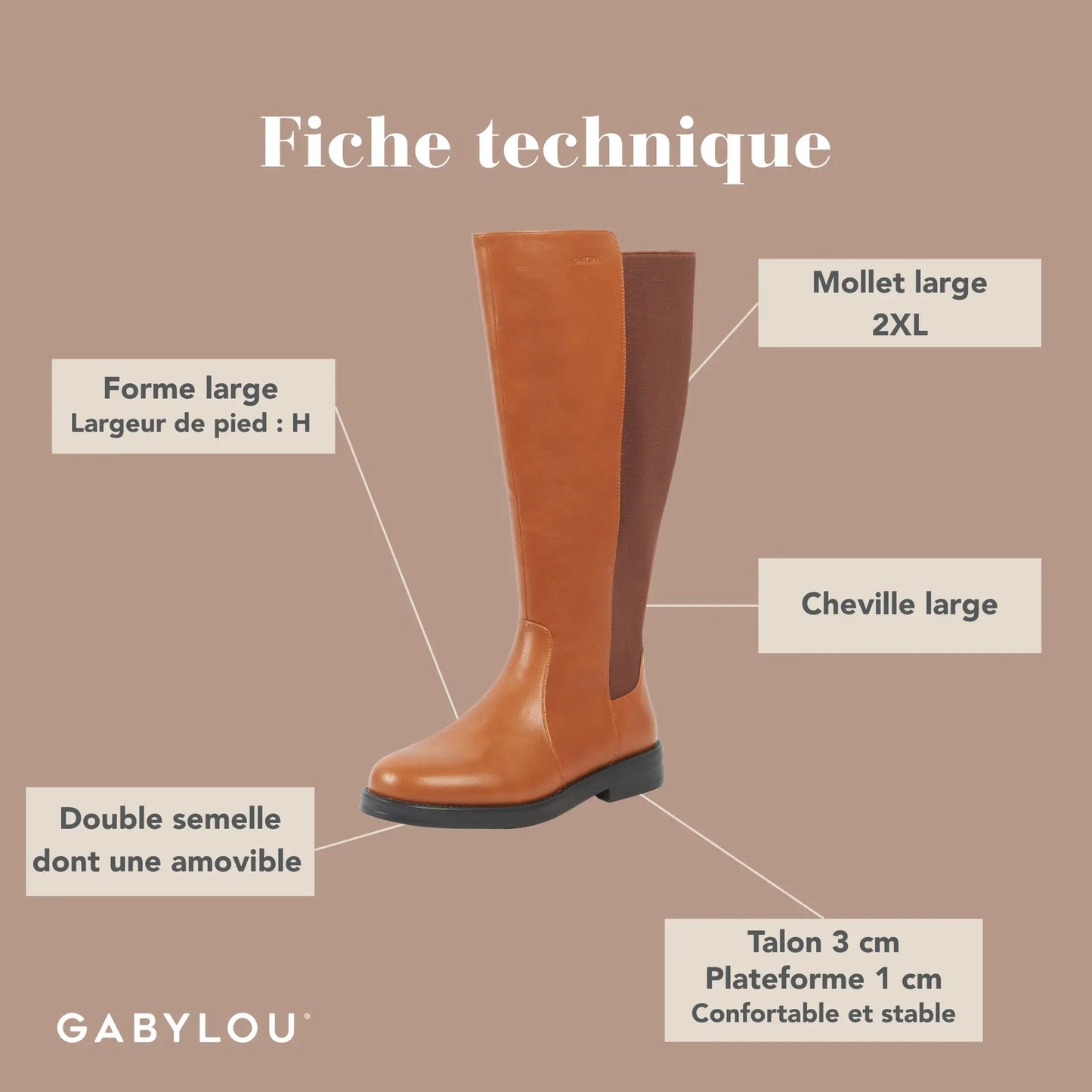 Bottes mollets larges 2XL - Guiomar