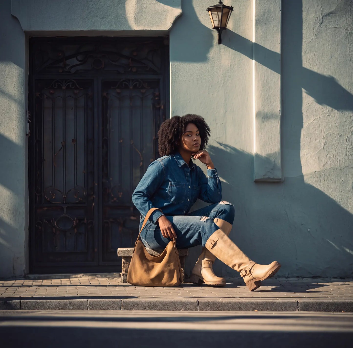 Bottes mollets larges 2XL - Apricot