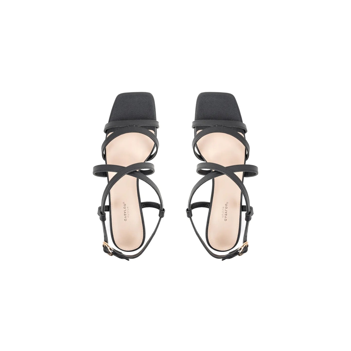 Sandales à talons réglables à bout large, modèle H - Zoe