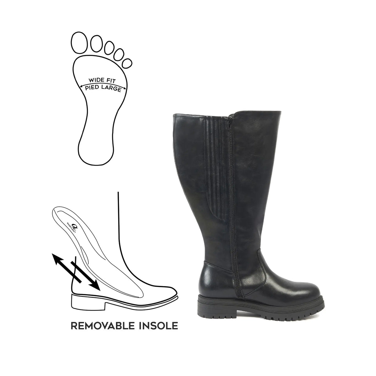 Bottes mollets larges 4XL - Alessia