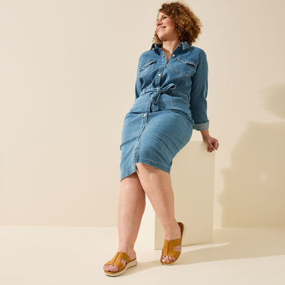 Mules pieds larges ajustables H - Modele Emy
