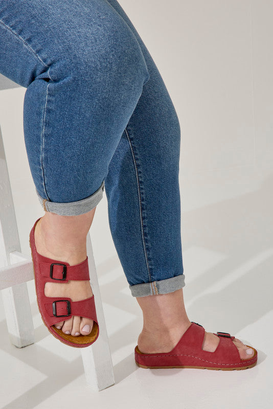 H-width sandals for wide feet - Hibiscus model