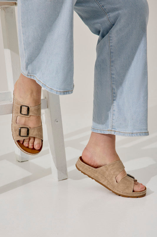 H-width sandals for wide feet - Hibiscus model