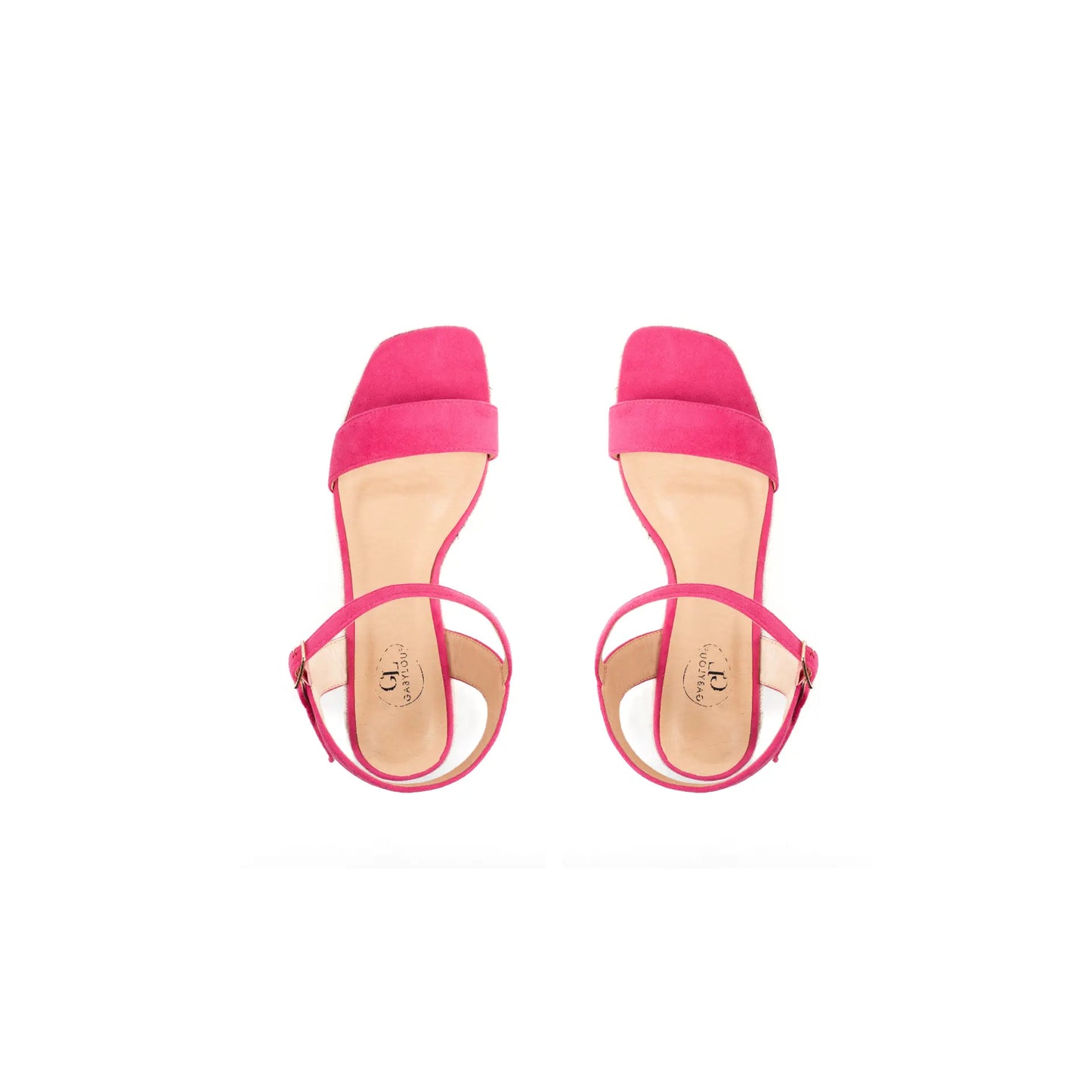 Sandales compensées à bout large ajustables, modèle H - Vic