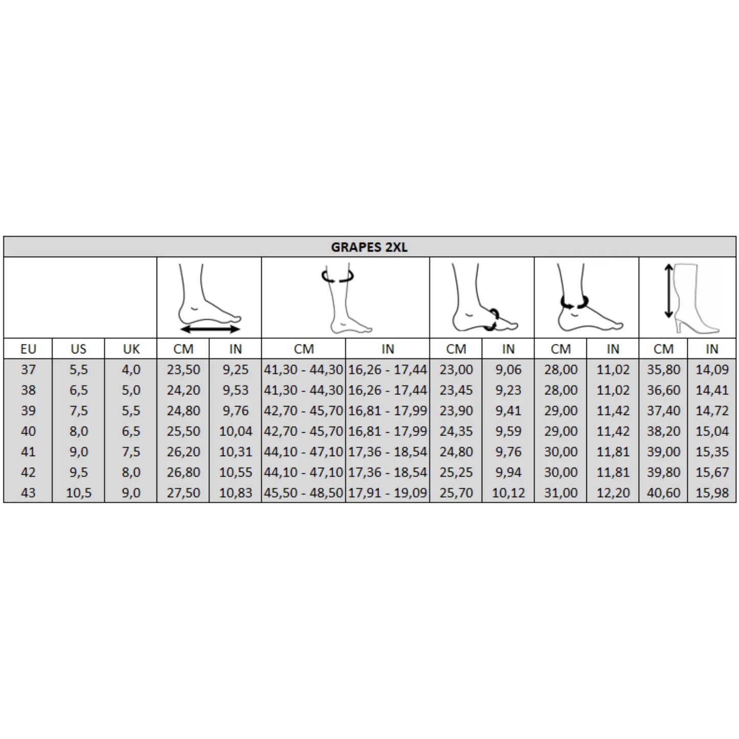 Bottes mollets larges 2XL - Modele Grapes