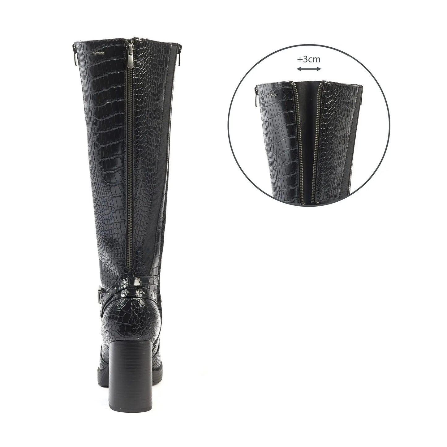 Bottes à mollet large 3XL - Modèle Manon